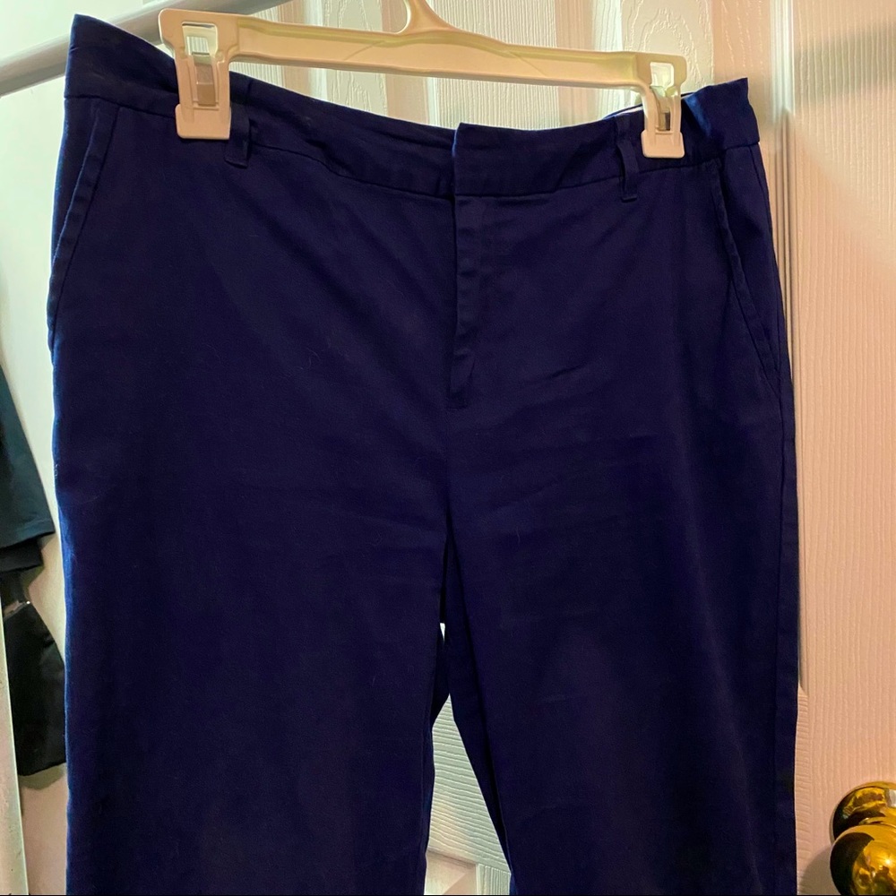 Navy Fitted Trousers